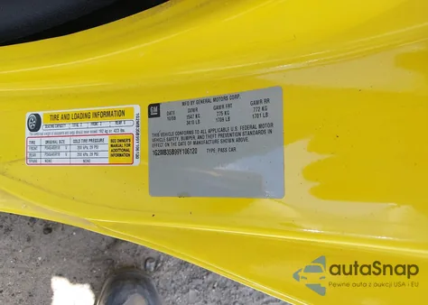 2009 Pontiac Solstice z USA, uszkodzony, nr VIN 1G2MB35B99Y106120